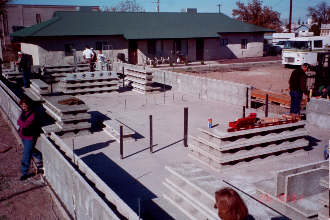 11/29 10:31 The second course complete!!!  After leveling the first course the wall stacks up much faster.